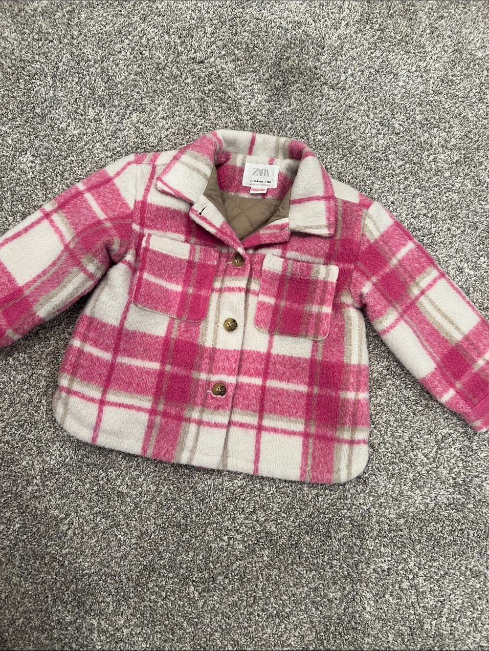 Zara Plaid Pea Coat